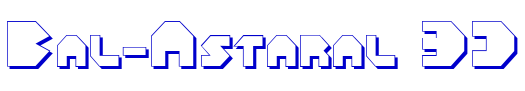 Bal-Astaral 3D шрифт